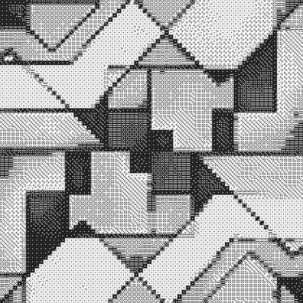Abstract geometric dice art mosaic