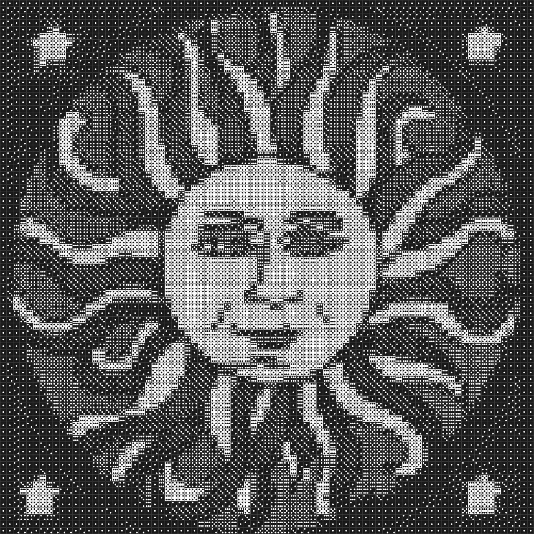 Sun dice art mosaic
