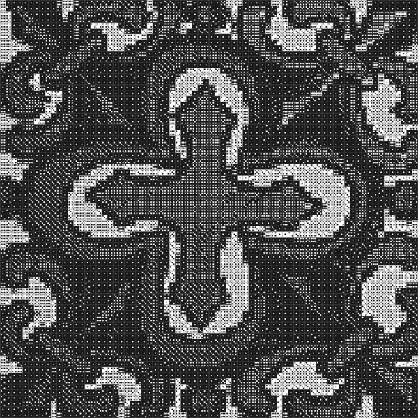 Abstract tile pattern dice art