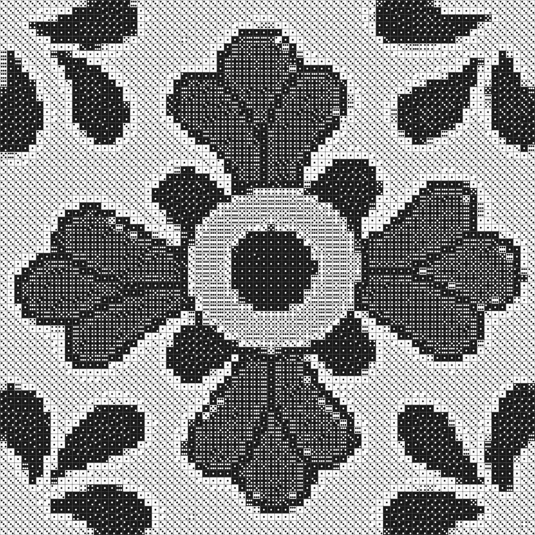 Abstract tile design dice art