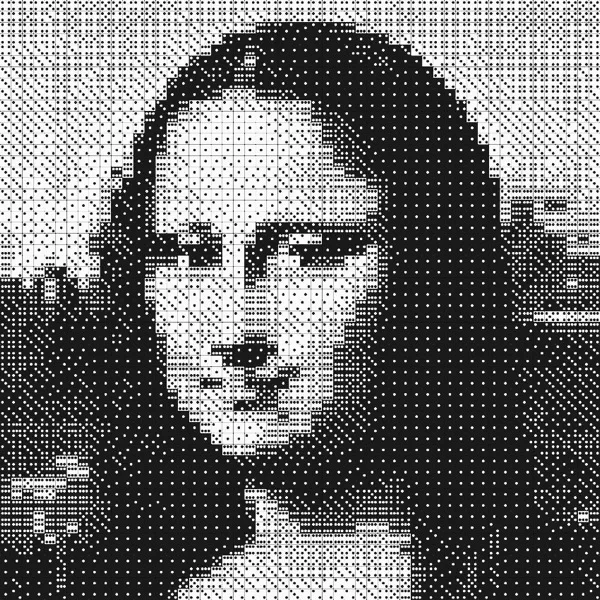 Mona Lisa dice mosaic art
