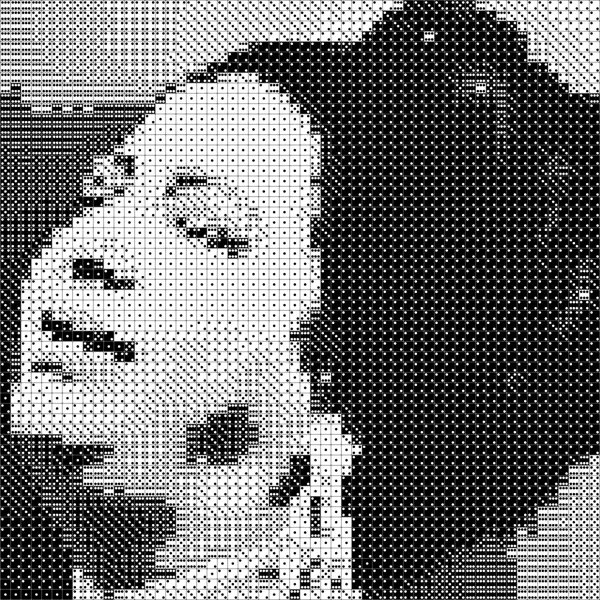 Umm Kulthum singer dice mosaic